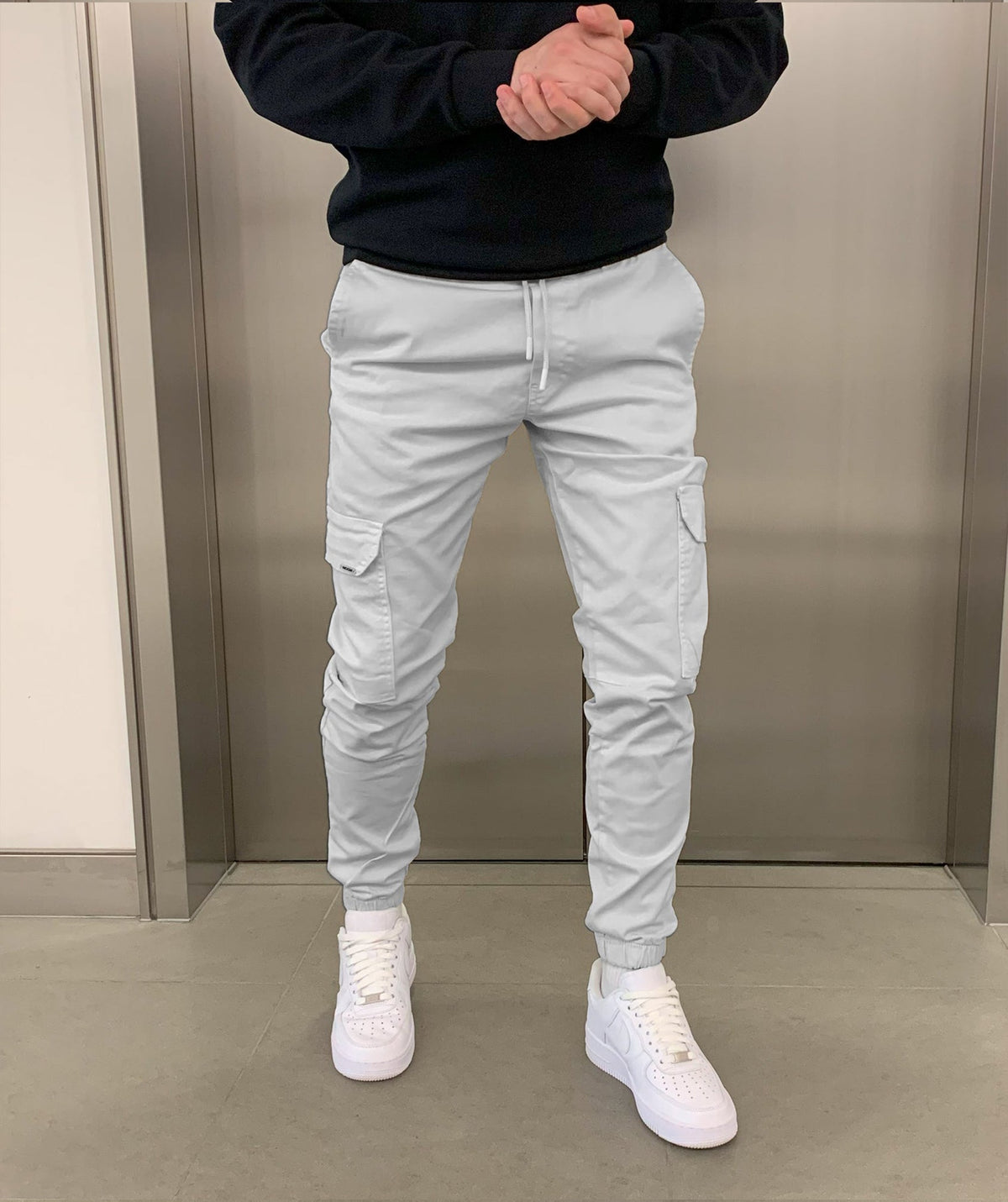 Cargo broek met joggerpasvorm