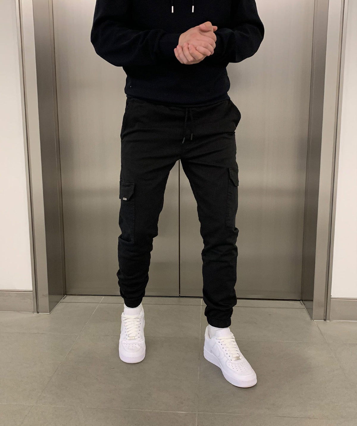 Cargo broek met joggerpasvorm