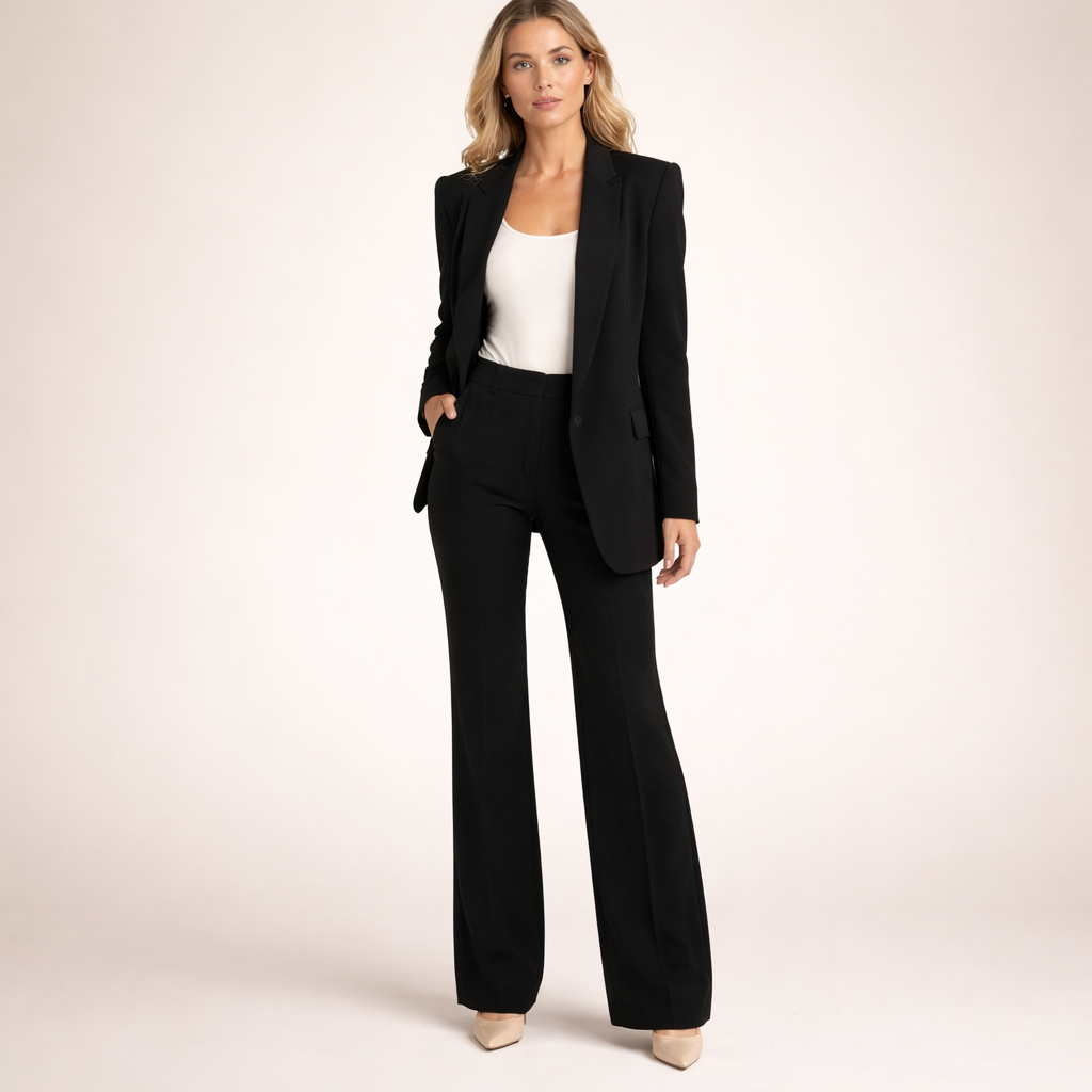 Vanessa™ | Elegant pak met uitlopende broek