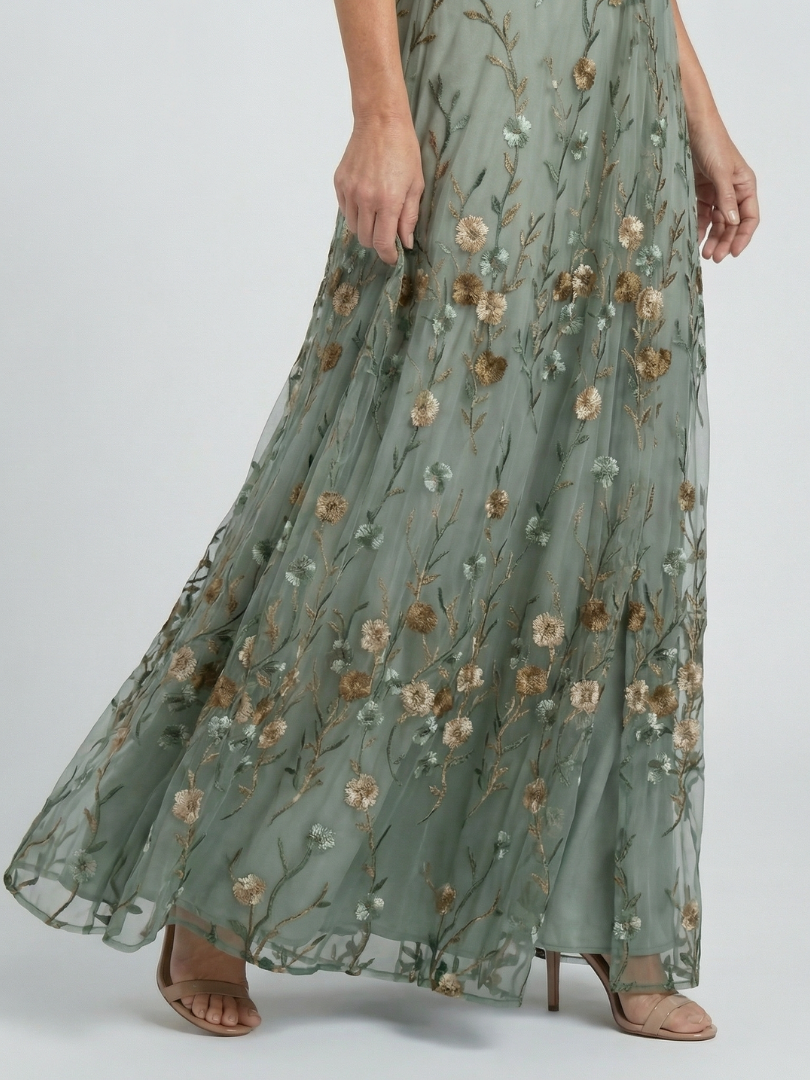 Merel | Maxi Halter Bloemen Jurk