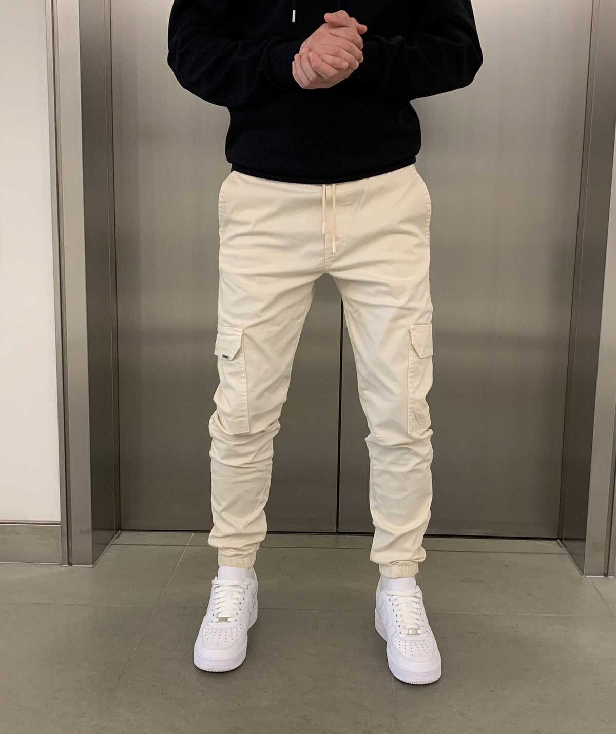 Cargo broek met joggerpasvorm