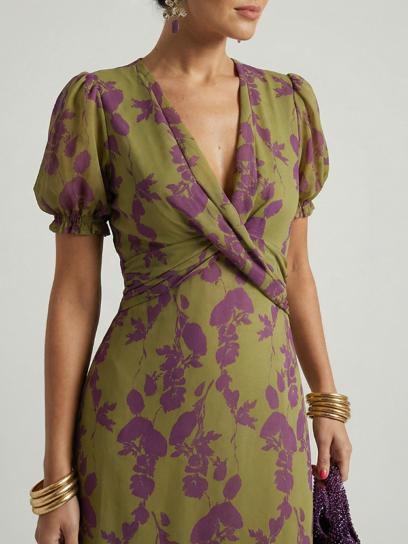 Anouk | Midi Bloemen Jurk