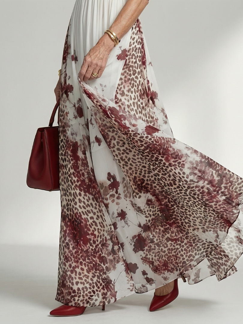 Hilde | Maxi Geplooide Jurk