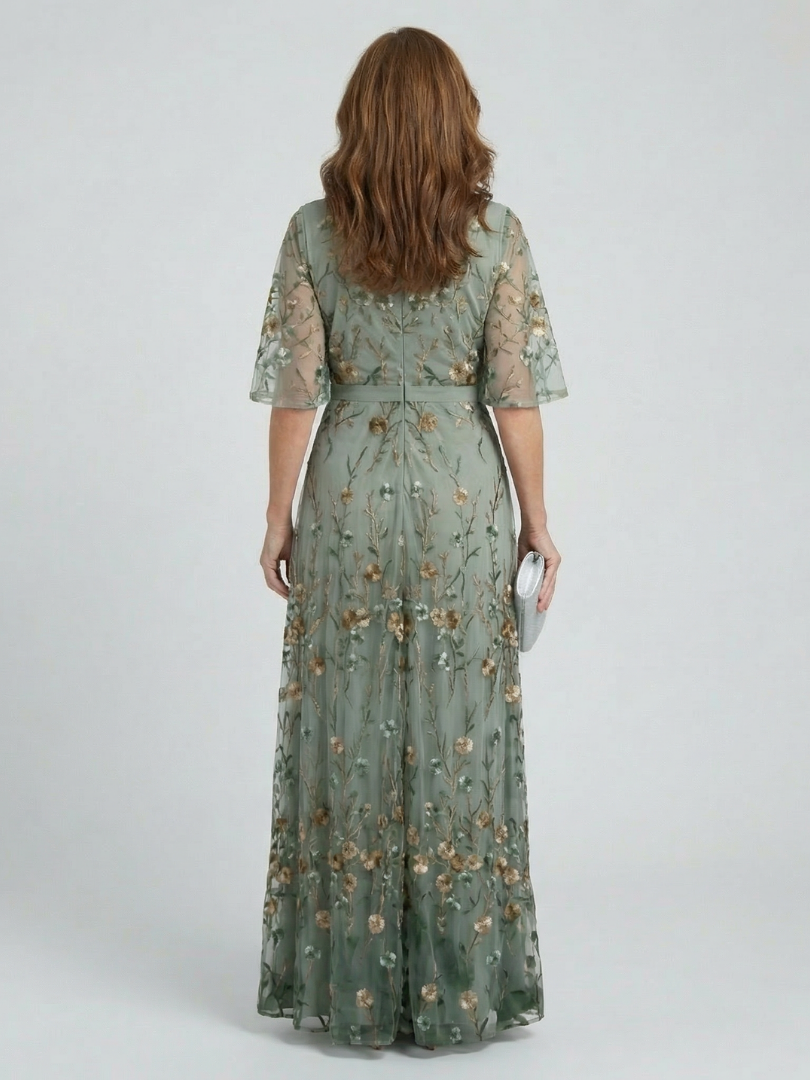 Merel | Maxi Halter Bloemen Jurk