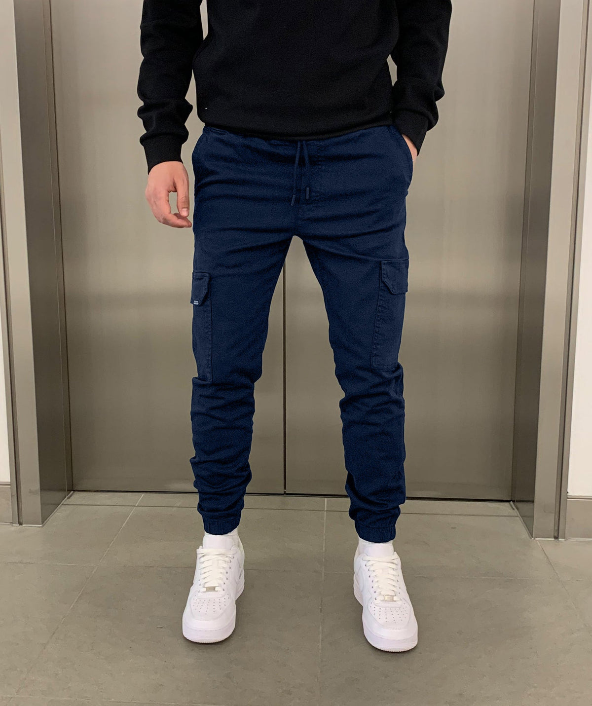 Cargo broek met joggerpasvorm