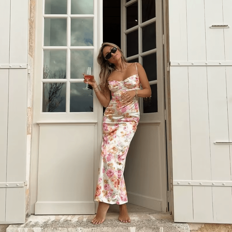 Beau | Zomerse Maxijurk met Bloemenpatroon