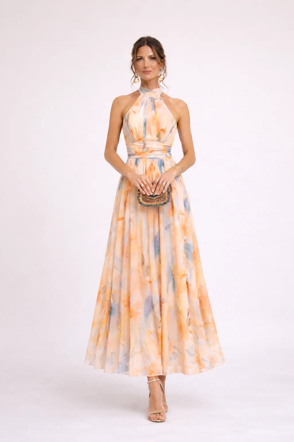 Axelle | Midi Halter Jurk