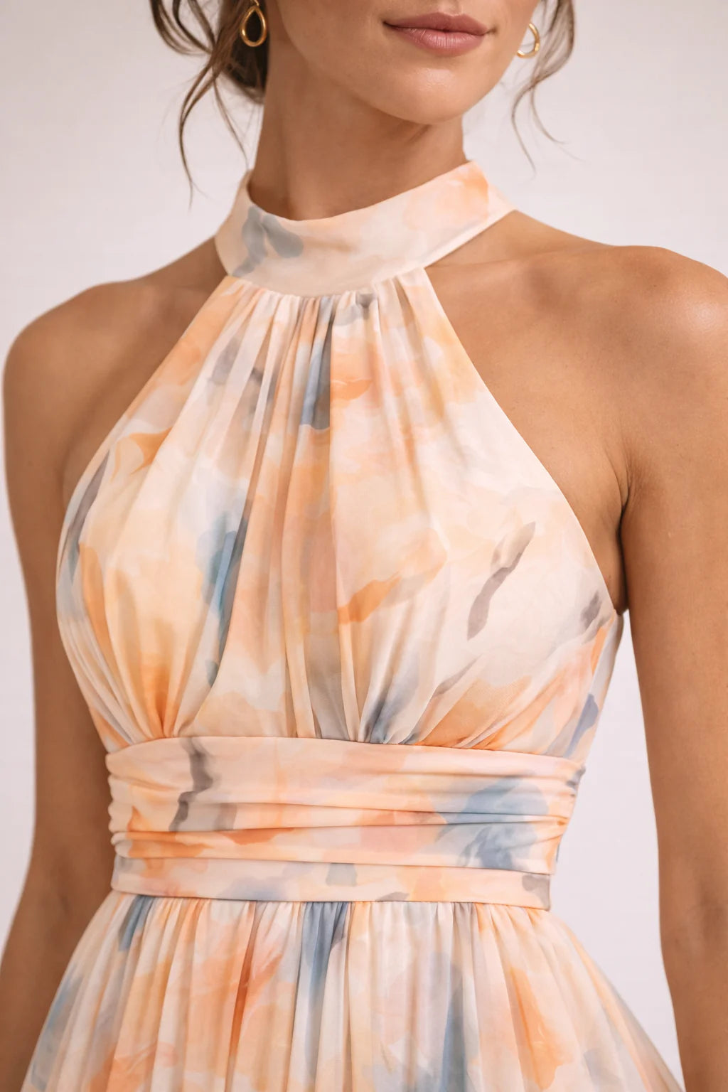 Axelle | Midi Halter Jurk