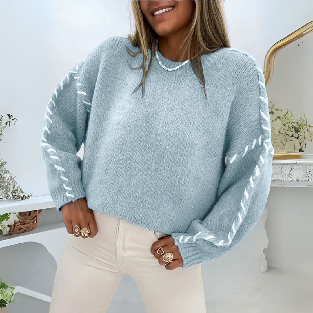 Felicity | Comfortabele trui met lange mouwen en ronde hals