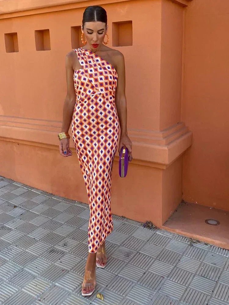 Irmgardi | Elegante jurk met één schouder