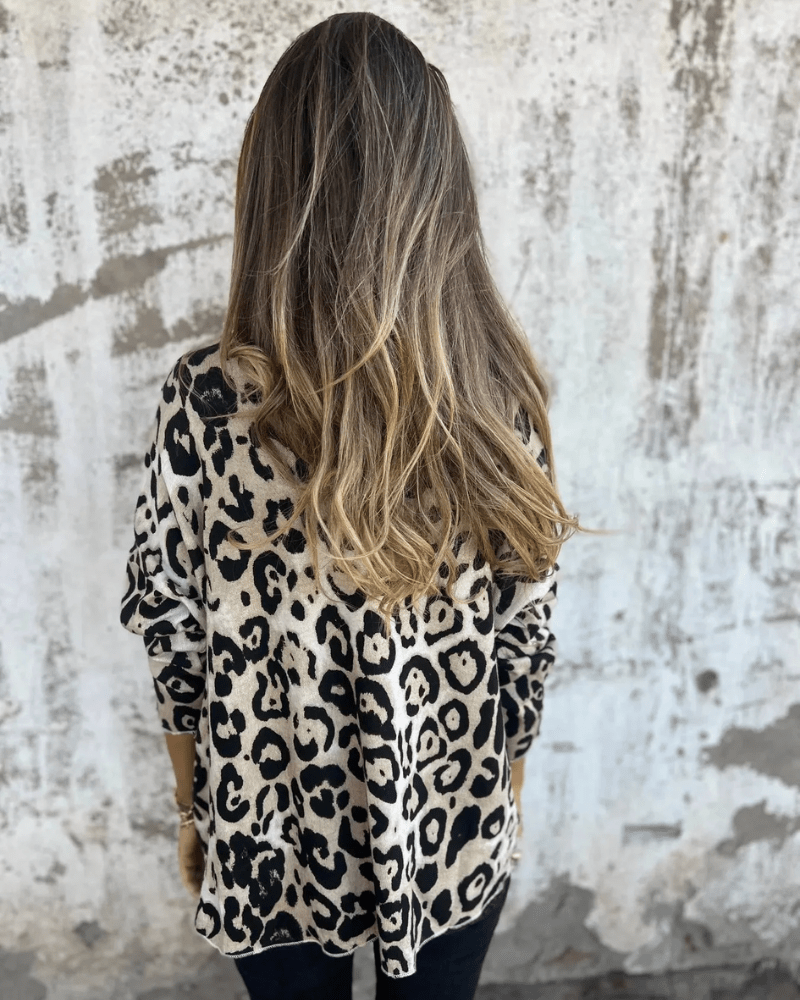 Elvéra | Casual Dames Top met Luipaardprint