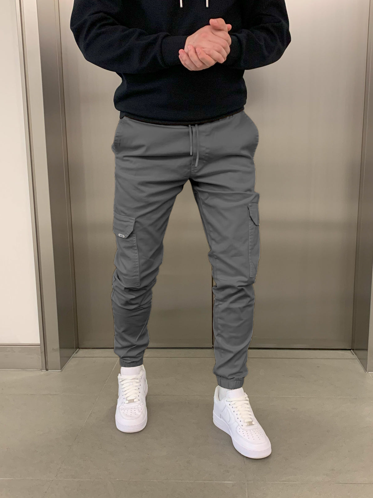 Cargo broek met joggerpasvorm
