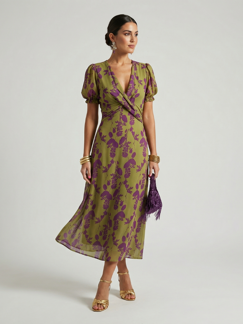 Anouk | Midi Bloemen Jurk