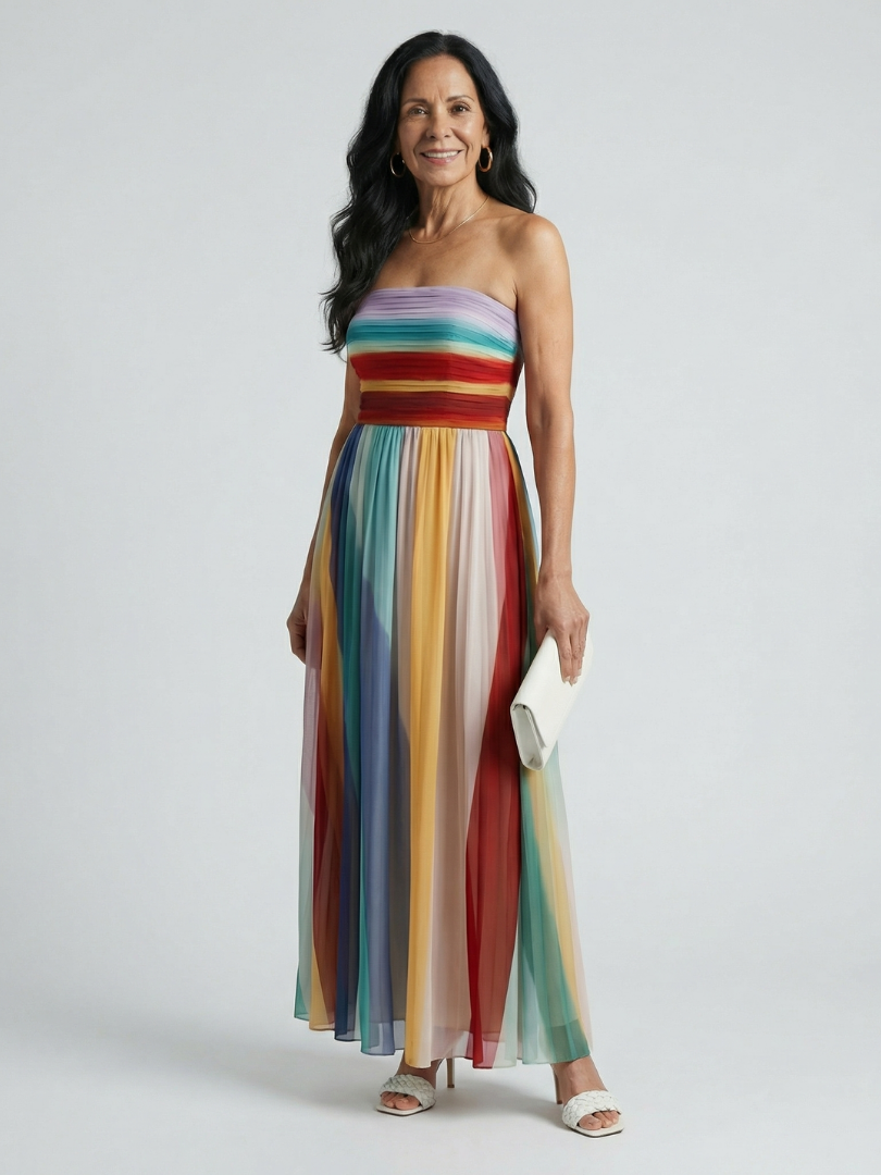 Amber | Maxi Gestreepte Jurk