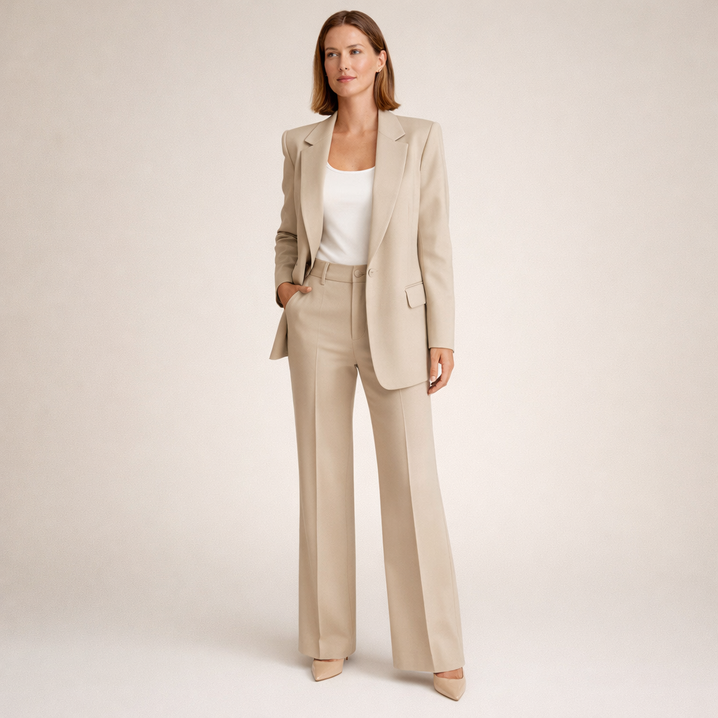 Vanessa™ | Elegant pak met uitlopende broek