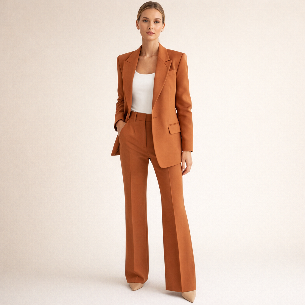 Vanessa™ | Elegant pak met uitlopende broek