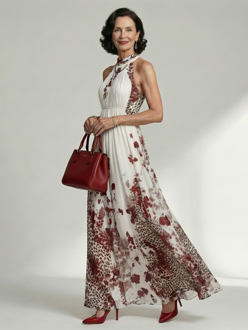 Hilde | Maxi Geplooide Jurk