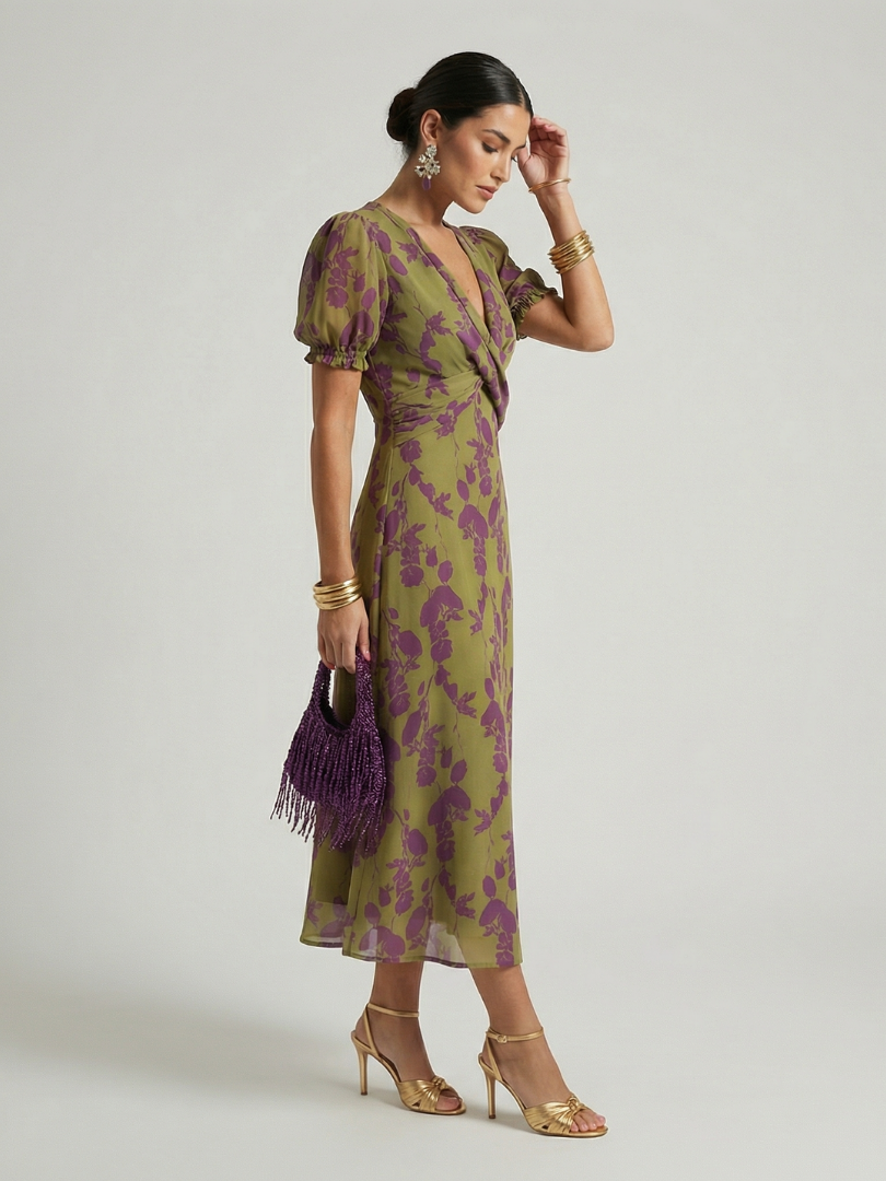 Anouk | Midi Bloemen Jurk