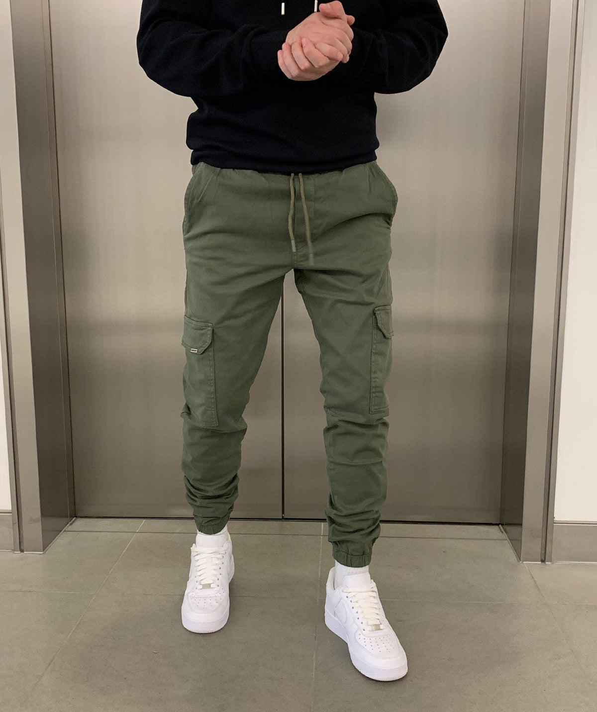 Cargo broek met joggerpasvorm