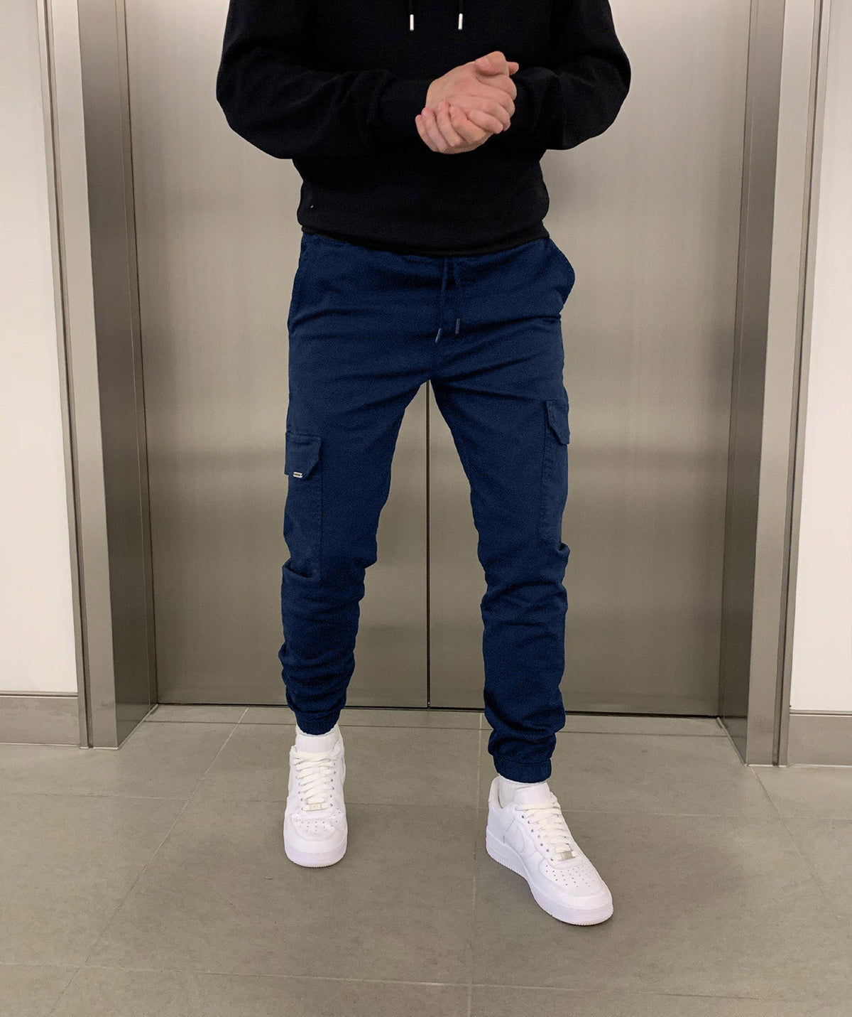 Cargo broek met joggerpasvorm