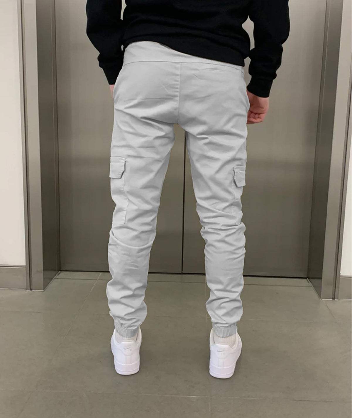 Cargo broek met joggerpasvorm