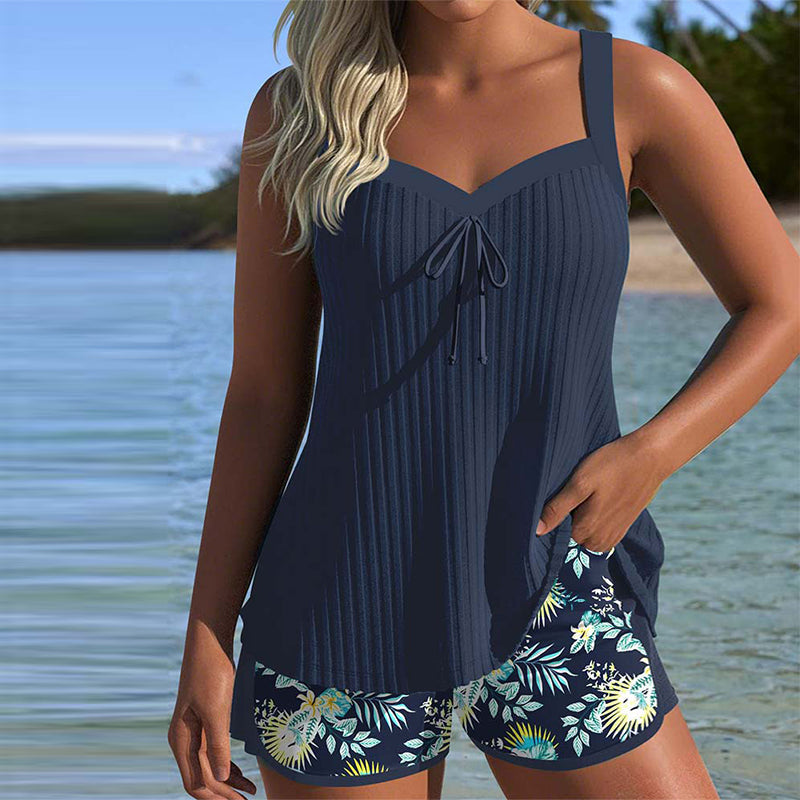 Iris | Tankini Gestreept met Tweedelig Strandbroekje