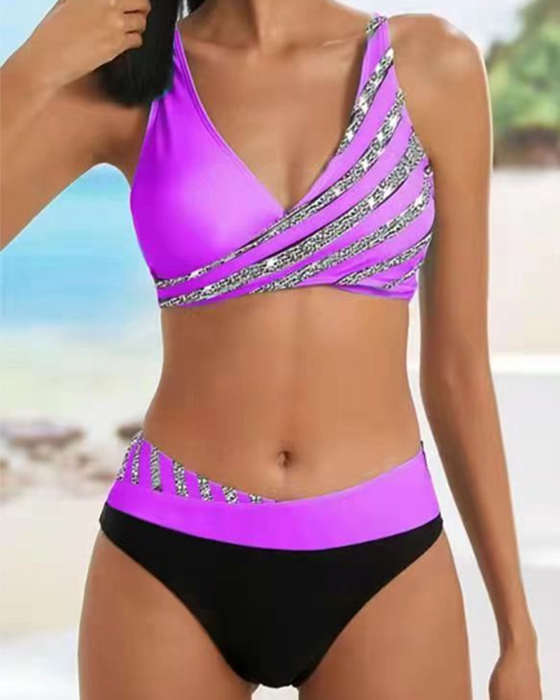 Mona - Geprinte Bikini in Warme Tinten