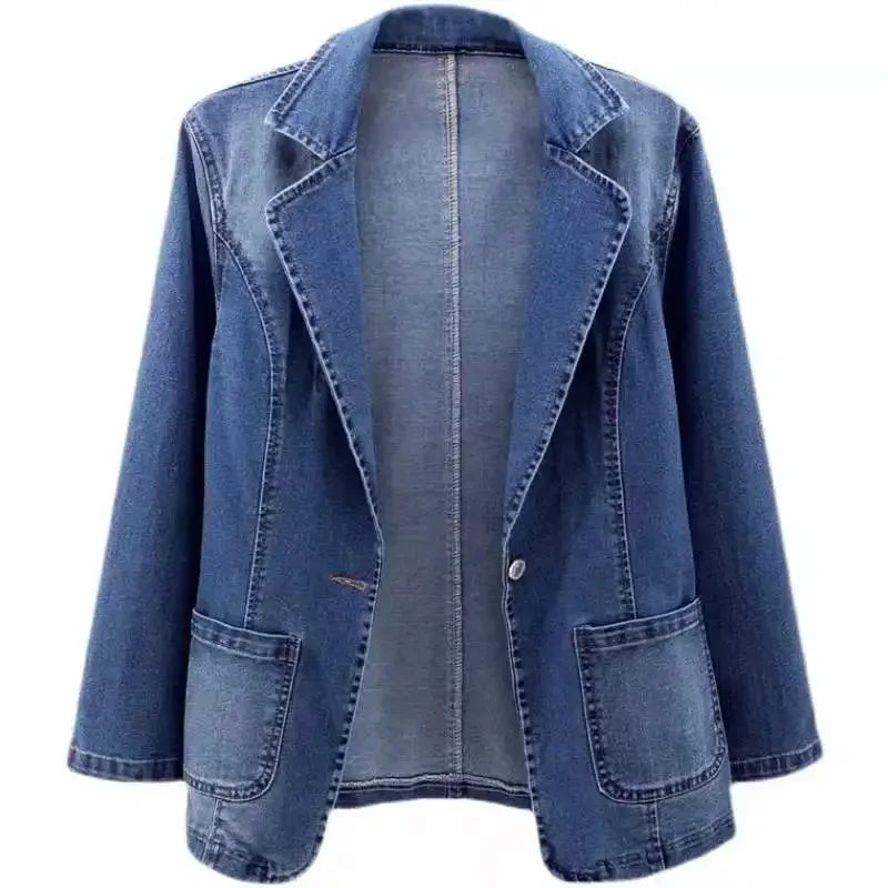 Livia | Denim jas met elegante eenvoud